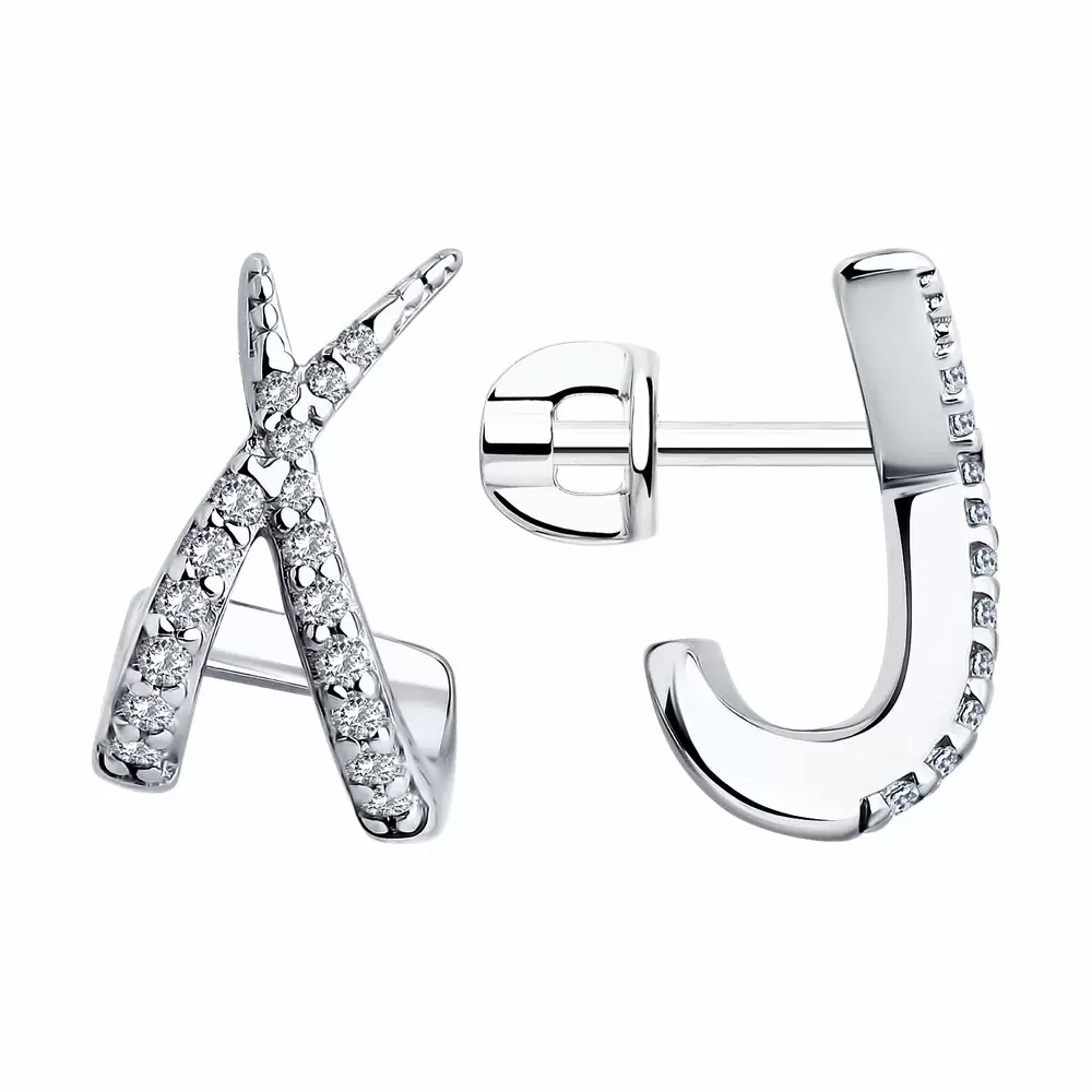 Серьги пусеты 94026757 серебро
