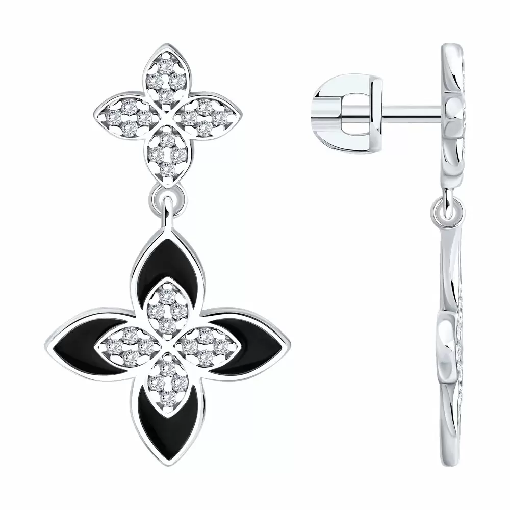 Серьги подвесные 94027262 серебро Роберто Коин_0