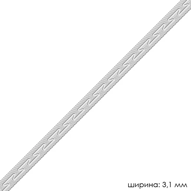 Цепь НЦ22-322Ю-3 d0.35 серебро Полновесная_1