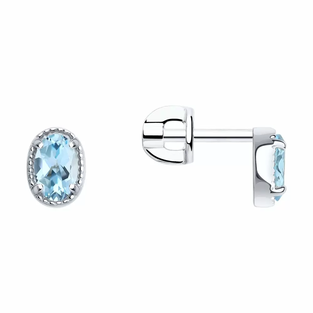 Серьги пусеты 92022543 серебро