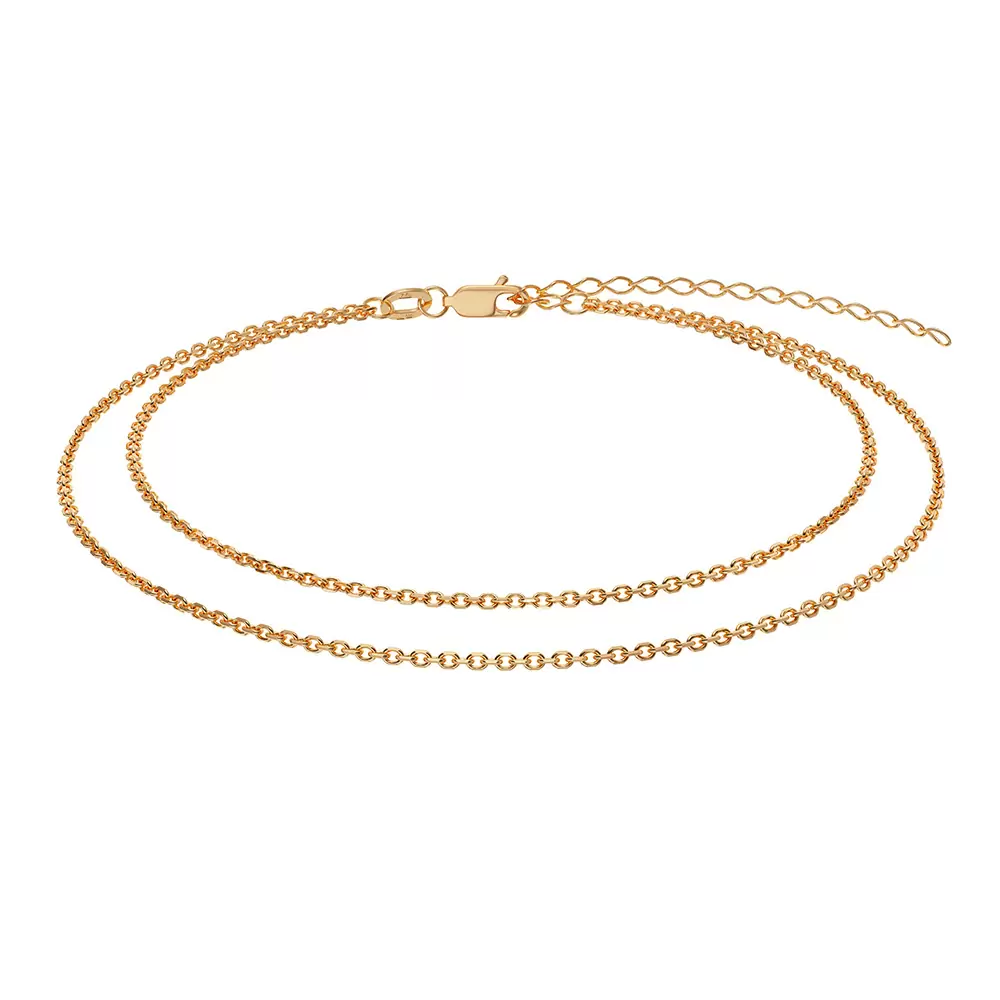 Браслет на ногу НБ12-420 d0.40 золото Полновесный_0
