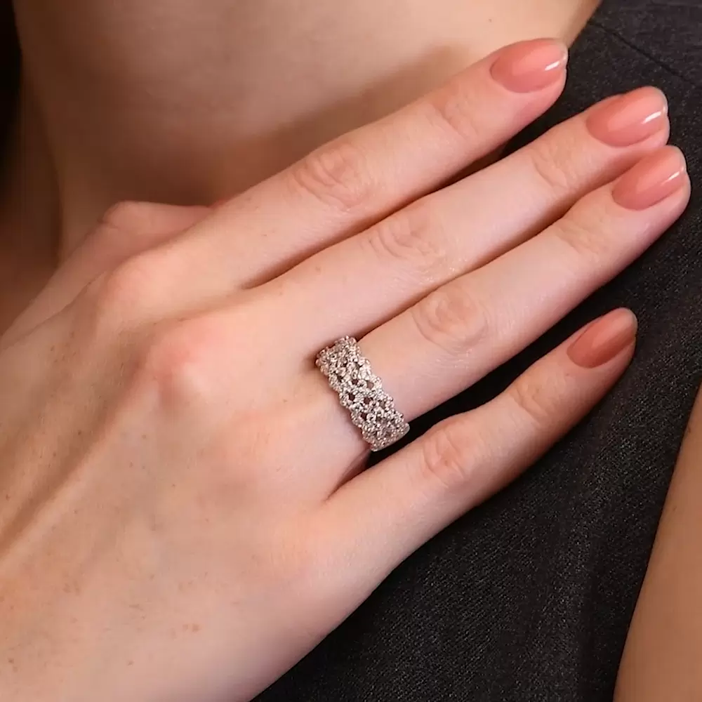 Кольцо 94012284 серебро