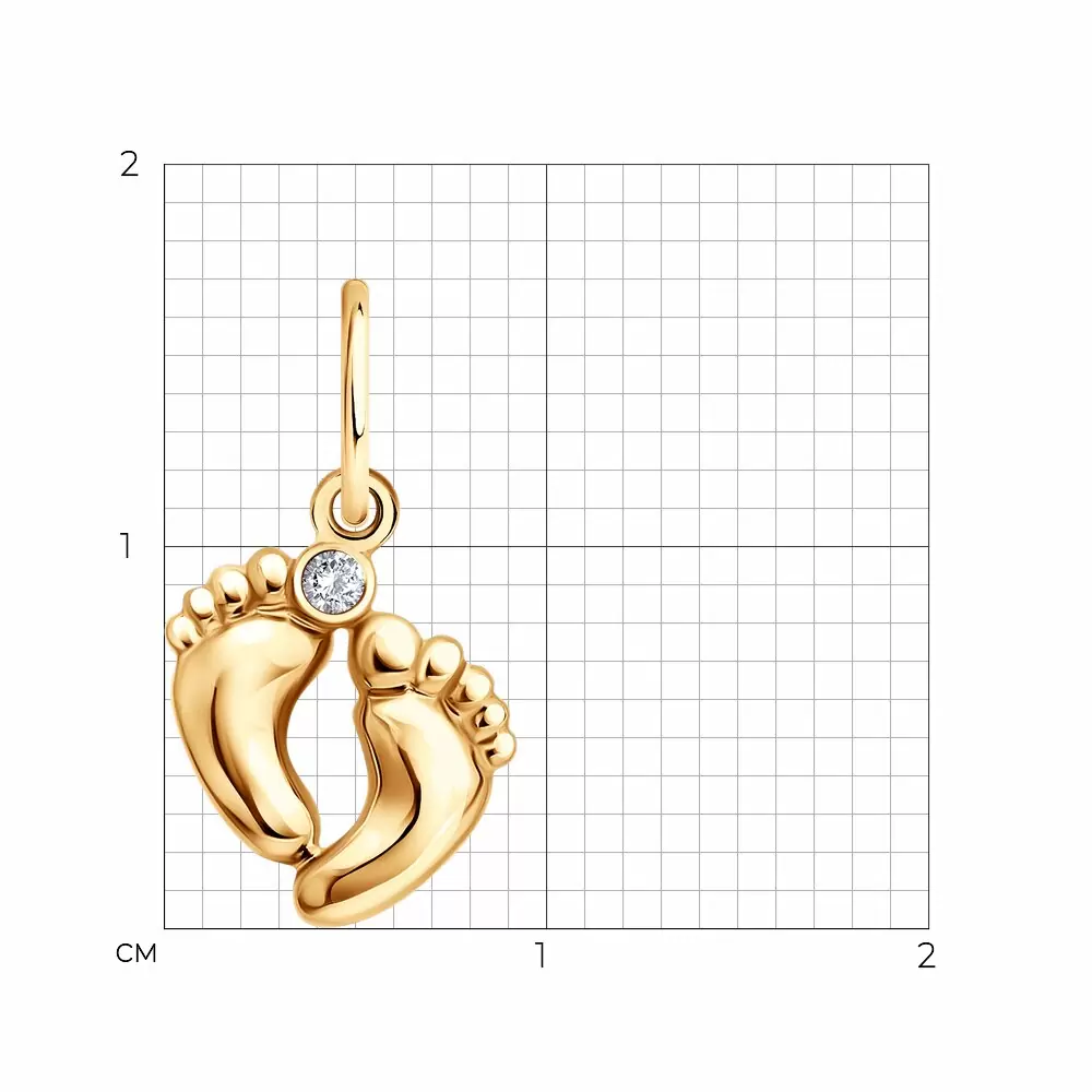 Подвеска 036916 золото Ножка