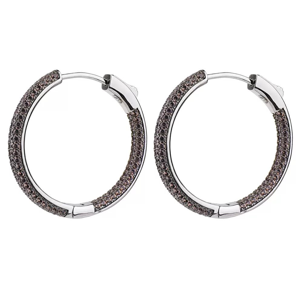 Серьги конго MAE31-50 серебро