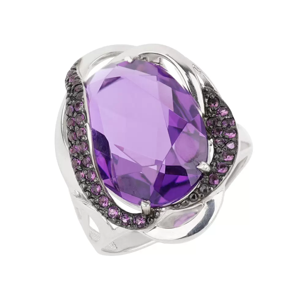 Кольцо К-0225 ам серебро
