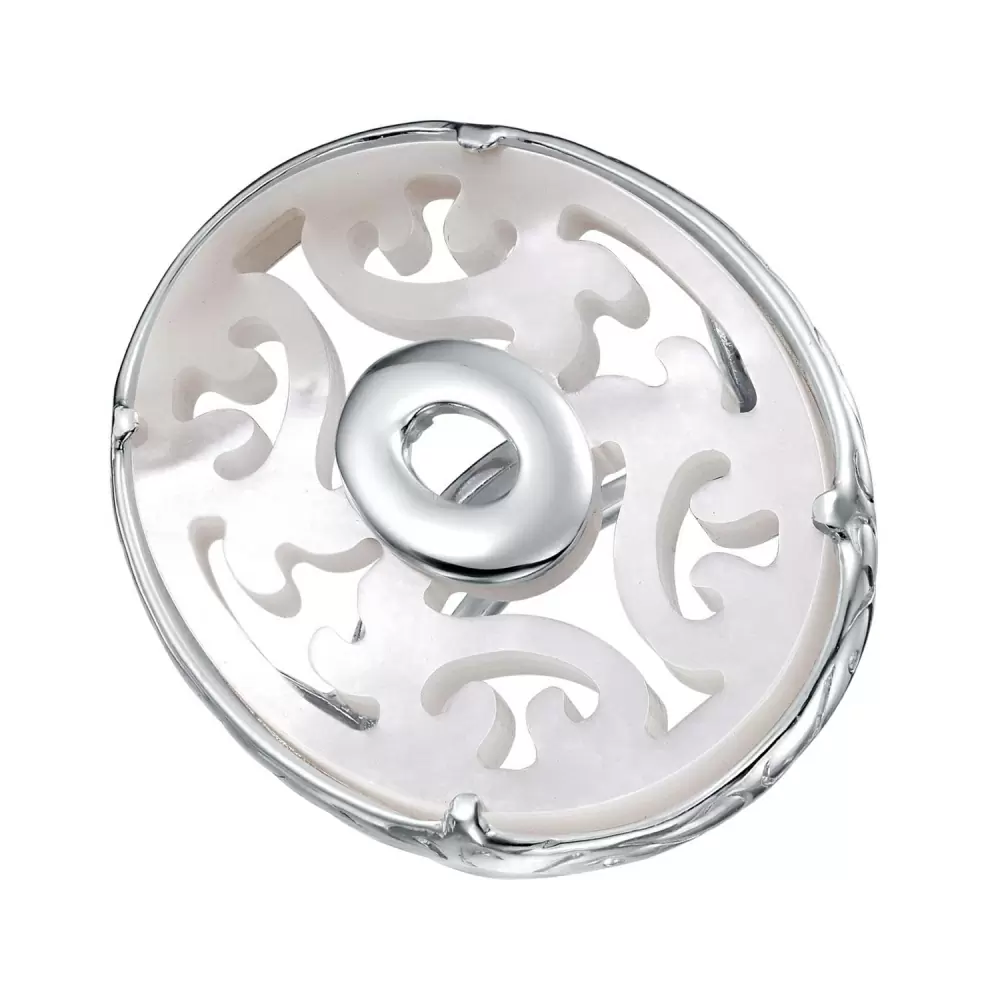 Кольцо SR1656-MOP серебро