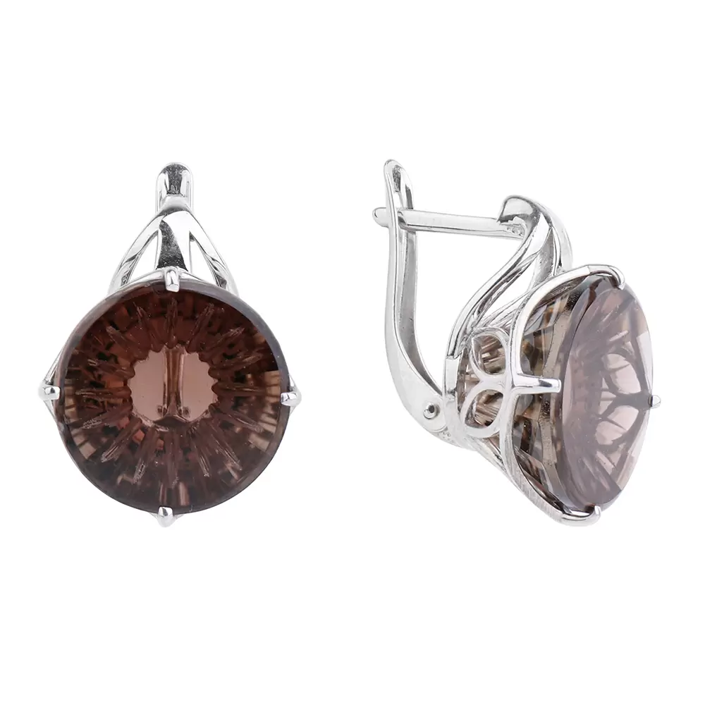 Серьги один камень 204025-010-0019 серебро