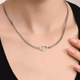 Колье 94070666 серебро эрмес_2