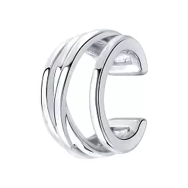 Серьги кафф 94170417 серебро_0