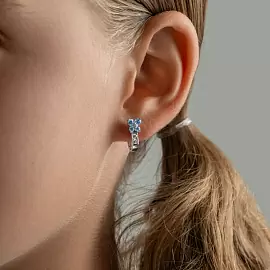 Серьги 94026110 серебро Бабочка_1