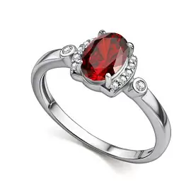 Кольцо один камень 01-4852.00ГР-00 серебро_0