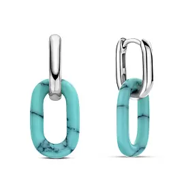 Серьги подвесные 7903TQ серебро_0