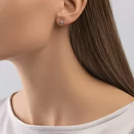 Серьги пусеты 029905 золото Цветок_2