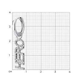 Серьги серьга одиночная 94170310 серебро Hero_1