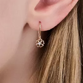 Серьги СргЛ08.бцФ.з585 золото Цветок_2