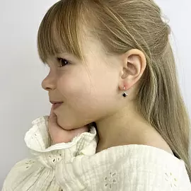 Серьги один камень S2180341010р216 серебро Клевер_1