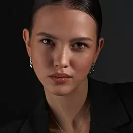Серьги подвесные 02-10-01020-00-00 серебро Звено цепи_2