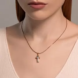 Крест декоративный 036580 золото Полновесный_2