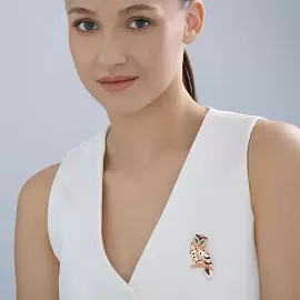 Брошь 93040054 серебро Сова_1
