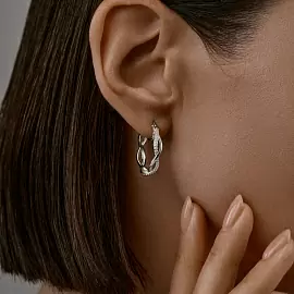 Серьги 94025822 серебро Колечки_1
