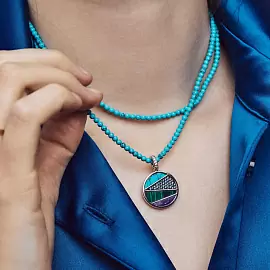 Колье 6804TQ серебро_3