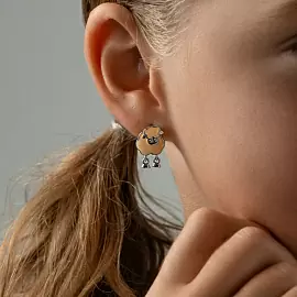 Серьги 94024840 серебро барашек_1