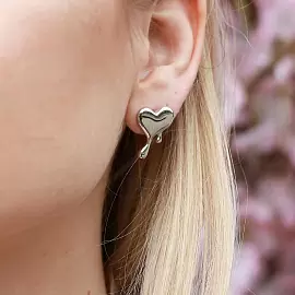 Серьги пусеты BS050303R-00E ювелирный сплав Сердце_2