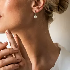 Серьги подвесные 7696PW серебро_1