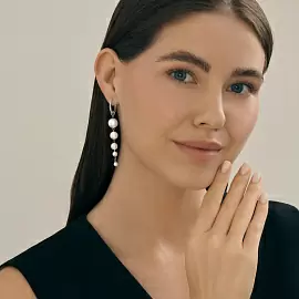Серьги подвесные 94027108 серебро_1
