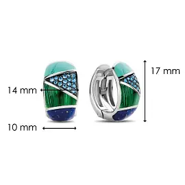 Серьги 7842TQ серебро_1