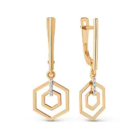 Серьги подвесные 500102-1102 золото_0