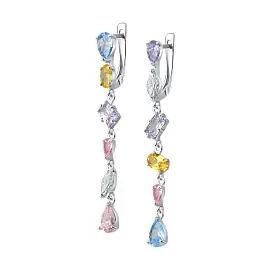Серьги подвесные 94026619 серебро_0