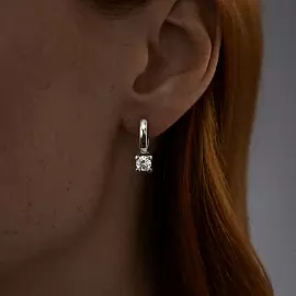 Серьги один камень 94025672 серебро_1