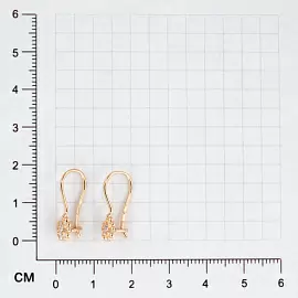 Серьги СргЛ08.бцФ.з585 золото Цветок_1