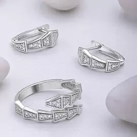 Серьги 10-72-0001-15733 серебро Булгари Змея_1