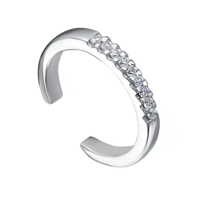 Серьги кафф С-762мр серебро