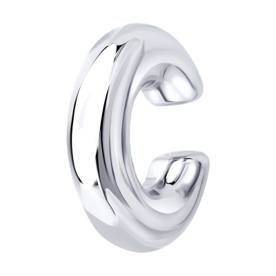 Серьги кафф 94170426 серебро бублик