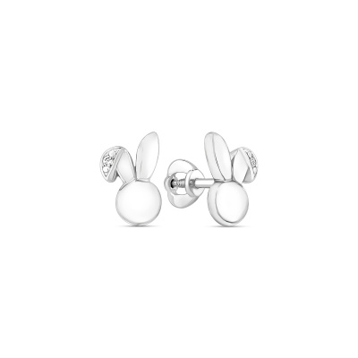 Серьги пусеты 207020-301-0019 серебро Заяц