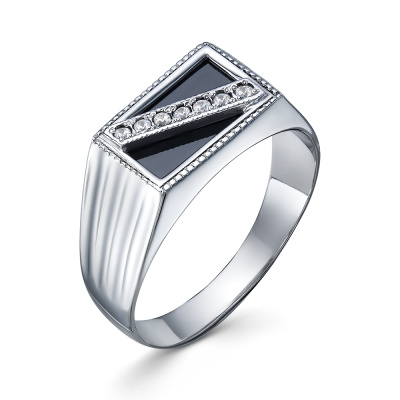 Печатка КМ-09.9Родир-с  серебро