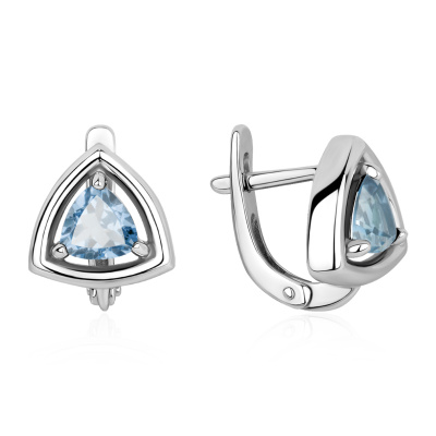 Серьги 2340075541 серебро Треугольник