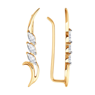 Серьги каффы 0200890 золото