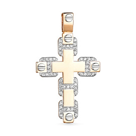 Крест декоративный П5079 золото Картье винт