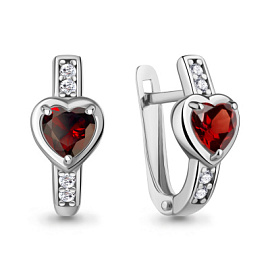 Серьги 40051303А.5 серебро Сердце