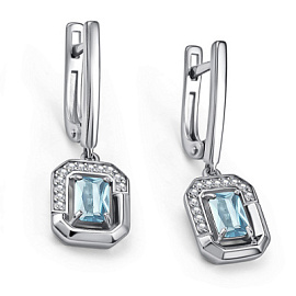 Серьги подвесные 02-4854.00ТБ-00 серебро