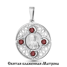 Подвеска религиозная христианская ладанка 2525303А.5 серебро Святая Матрона 