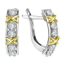 Серьги 10-7М-0001-29629 серебро Тиффани Х