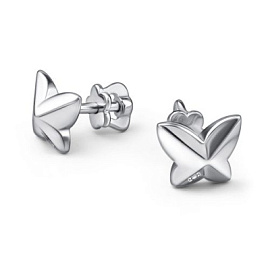Серьги пусеты 02-4785.000Б-00 серебро Бабочка