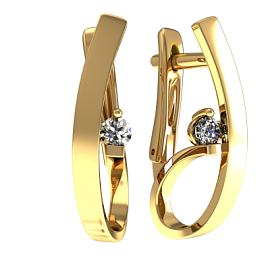 Серьги 01-215480 золото