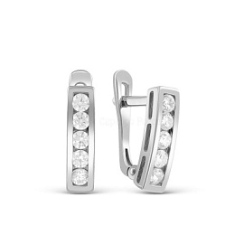 Серьги дорожка 402011-128р серебро