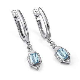 Серьги подвесные 02-4853.00ТБ-00 серебро